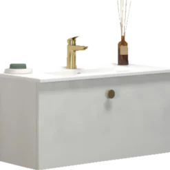 Scanbad Multo+ vaskeskab m/Amber mini vask 81 cm mat hvid