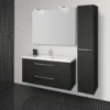 Scanbad Multo+ vaskeskab m/Aura vask 120 cm sort