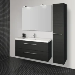 Scanbad Multo+ vaskeskab m/Aura vask 120 cm sort