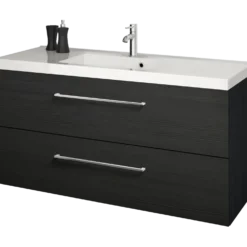 Scanbad Multo+ vaskeskab m/Aura vask 120 cm sort