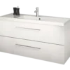 Scanbad Multo+ vaskeskab m/ Aura vask 120 cm højglans hvid