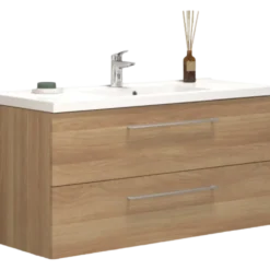 Scanbad Multo vaskeskab m/Aura marmorvask 120x62x45 cm varm eg