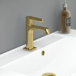 Scanbad overløbsroset t/porcelænsvask 3x3x1,5cm messing