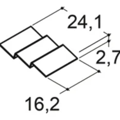 Scanbad skuffedisplay 16,2x2,7x24,1 cm sort