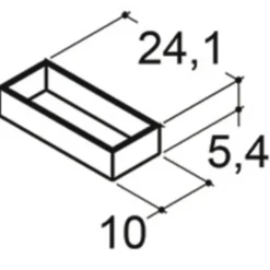 Scanbad skuffeindsats 10x5,4x24,1 cm eg