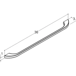 Scanbad Slim bøjlegreb 36 cm sort