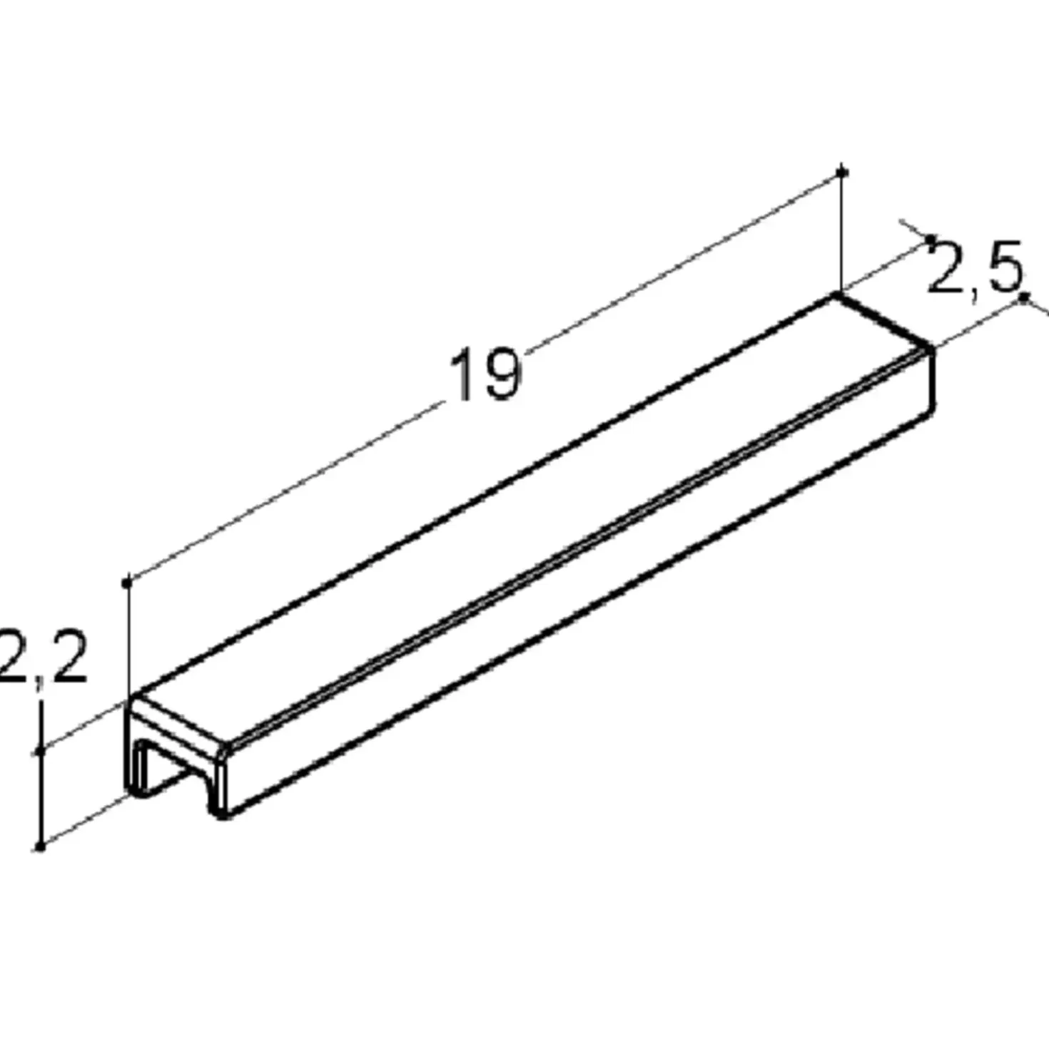 Scanbad Step bøjlegreb 19 cm inox