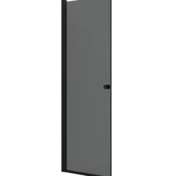 scanbad svingdør 79x200cm sort/røgfarvet glas
