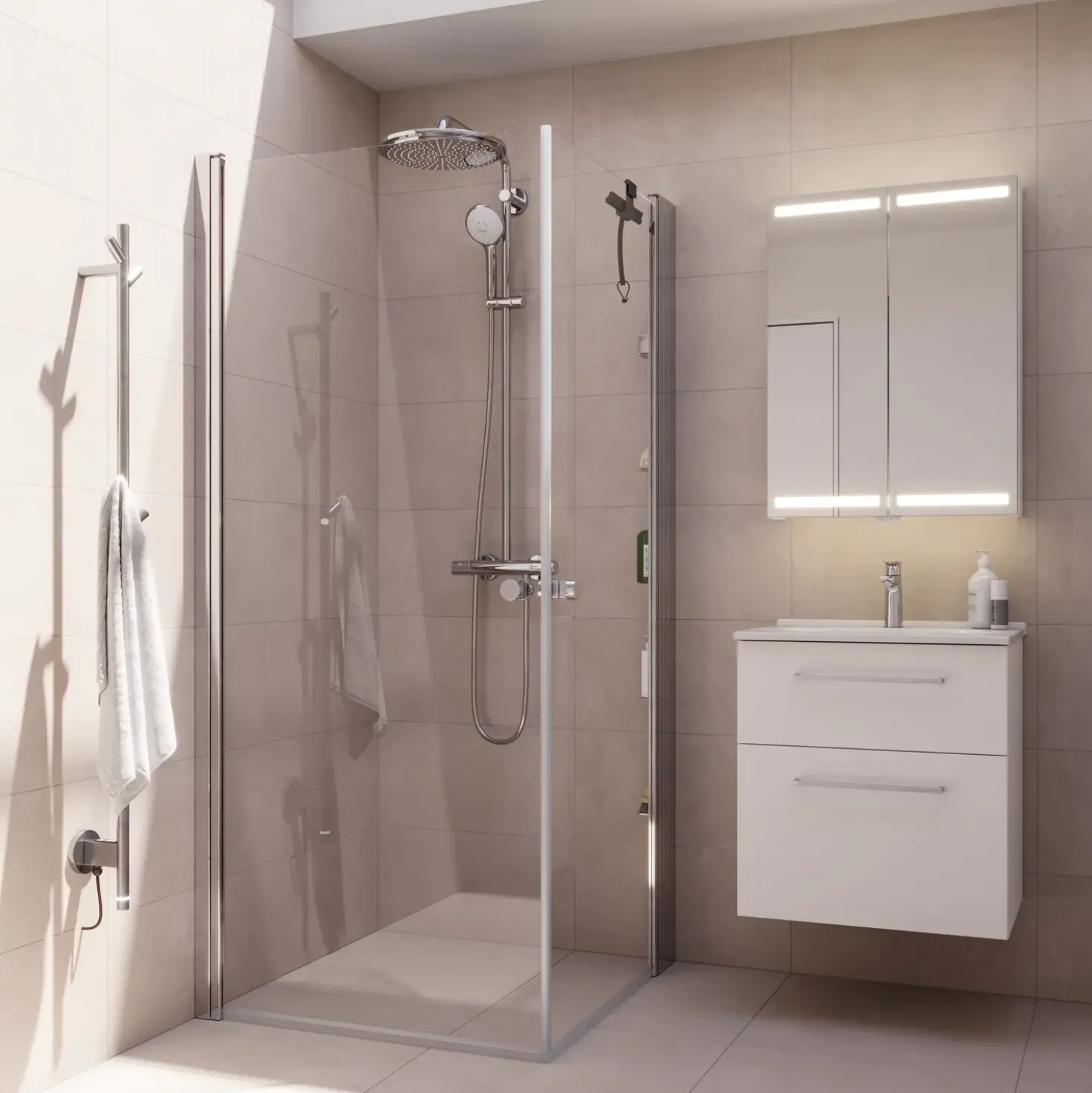 Scanbad Tower m/5 hylder t/Flexi A, B og E