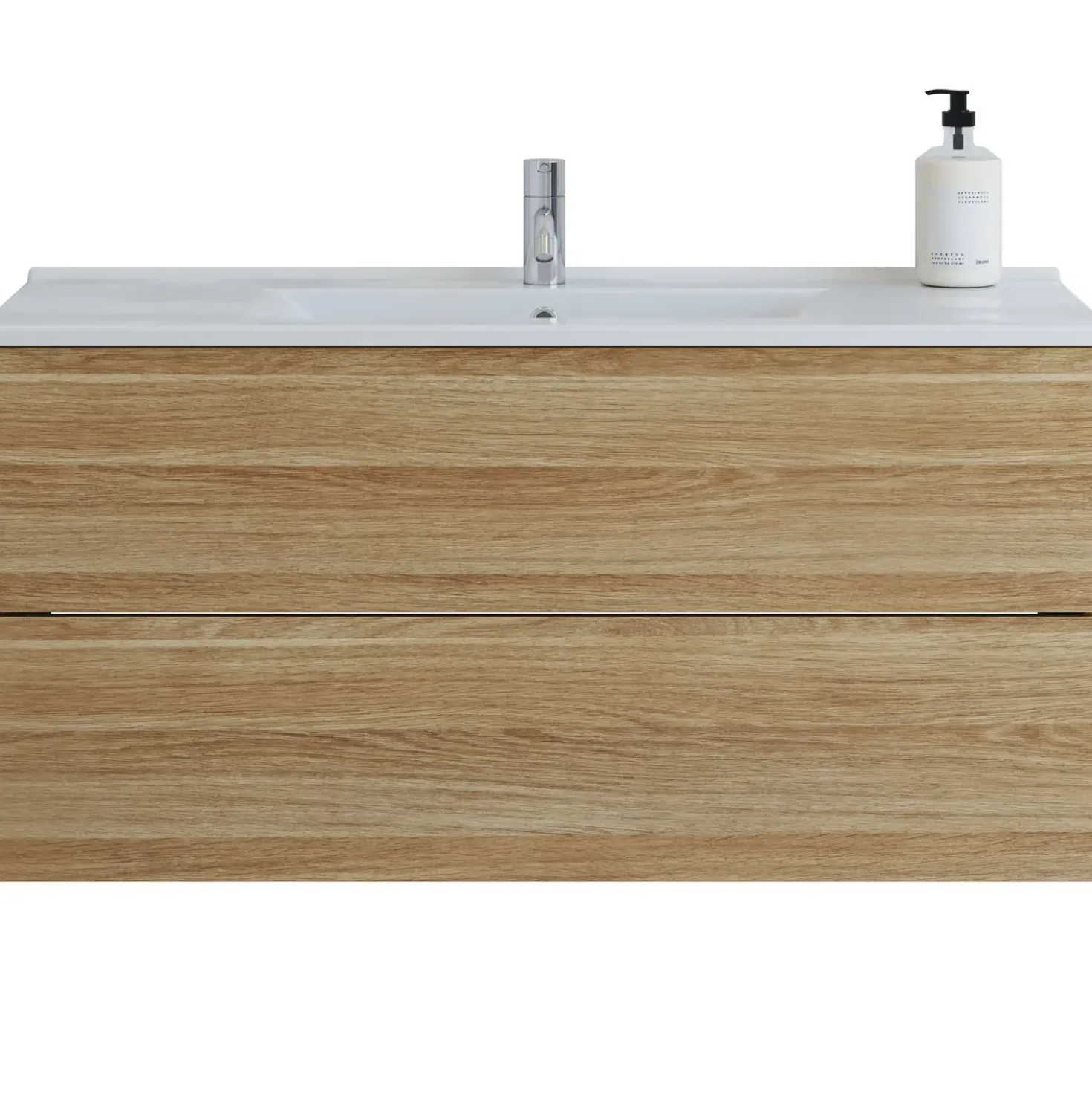 Scanbad vaskeskab m/håndvask 100cm varm eg