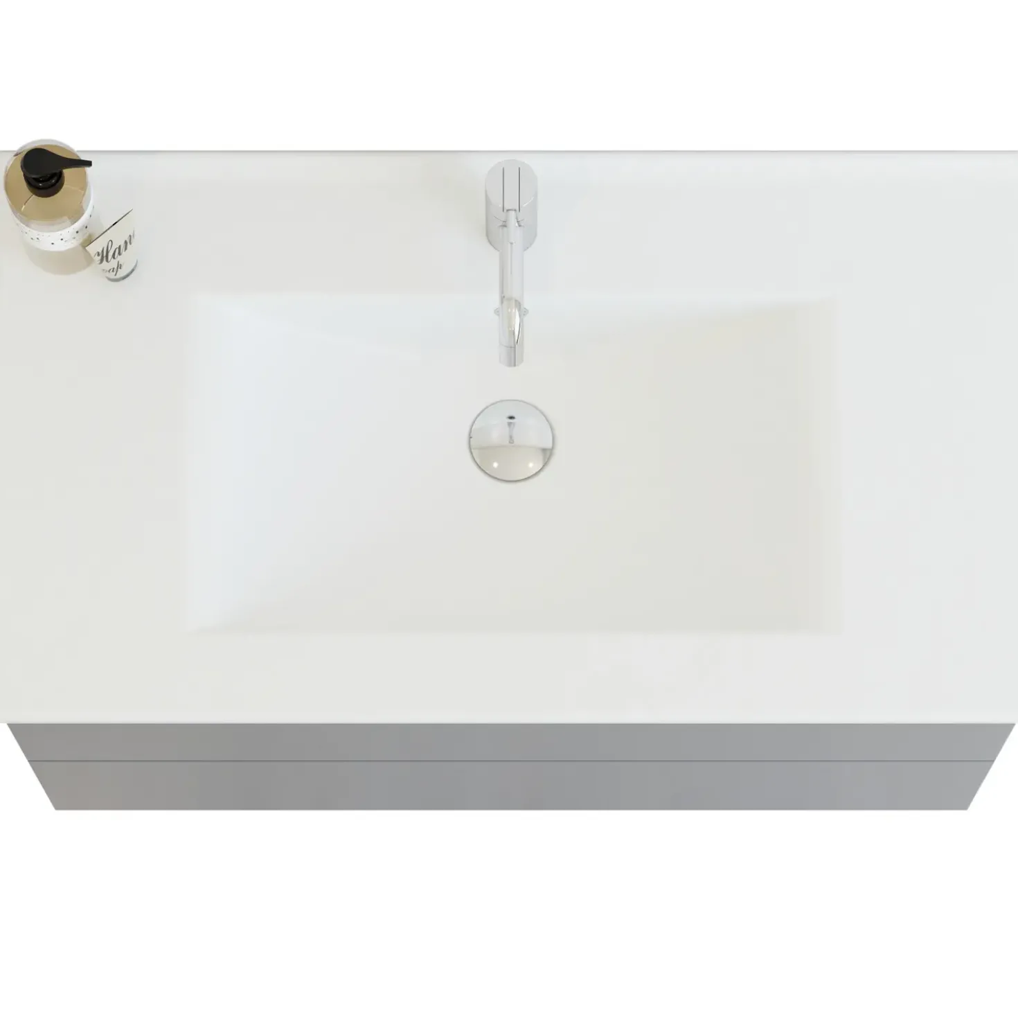 Scanbad vaskeskab m/håndvask 80cm mat grå