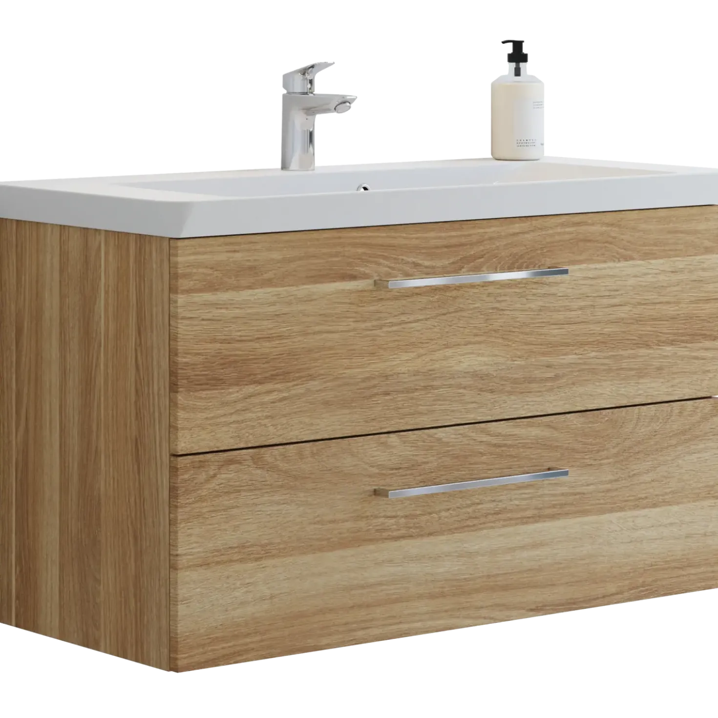 Scanbad vaskeskab m/marbelle vask 100cm varm eg