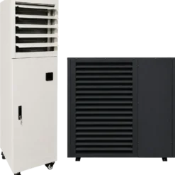 Scantherm Quick install 10 kW luft til vand varmepumpe m/mobil kalorifer