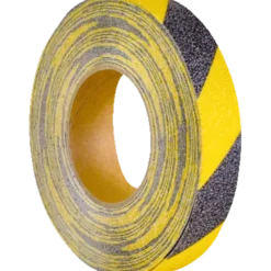 Skridsikker tape advarende 25 mm x 18,3 m gul/sort