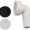Slangeforskruning t/afløbsslange 1"3/4" hvid plast