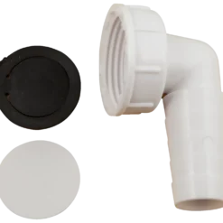 Slangeforskruning t/afløbsslange 1"3/4" hvid plast