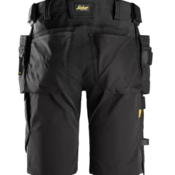 Snickers 6175 Allroundwork shorts 4-vejs stretch m/hylsterlommer sort str. 46
