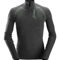Snickers Flexiwork t-shirt langærmet uld sømløs mørk gråmeleret str. XL