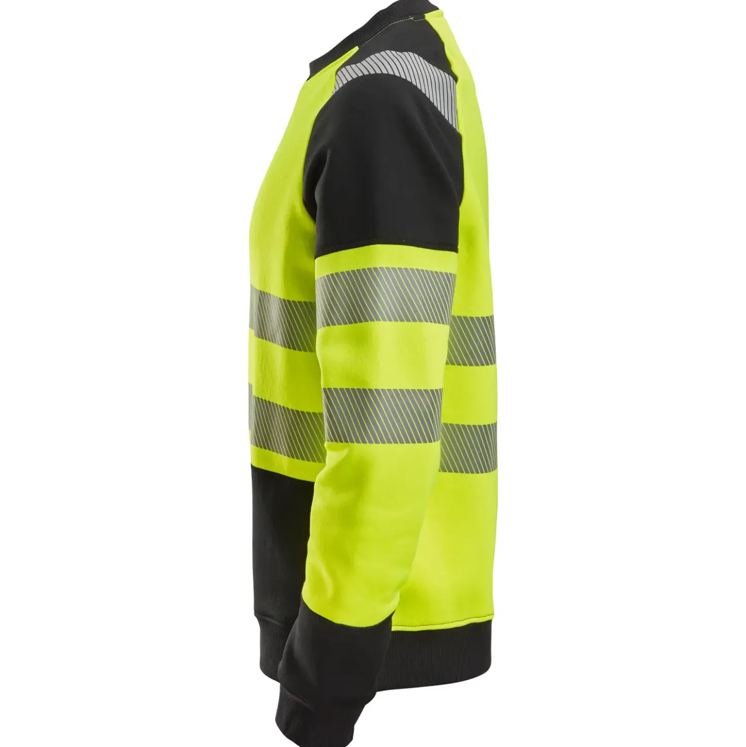 Snickers 2831 sweatshirt Hi-Vis gul/sort str. L