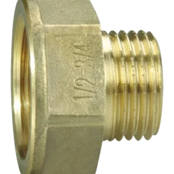 Spidsmuffe 1/2"x3/4" messing
