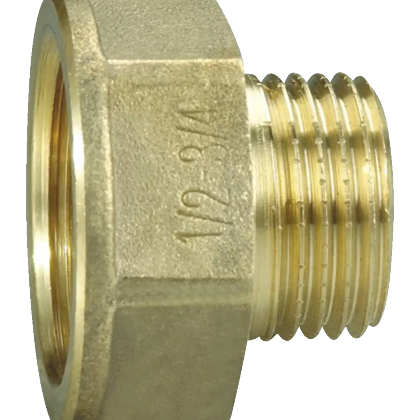 Spidsmuffe 1/2"x3/4" messing
