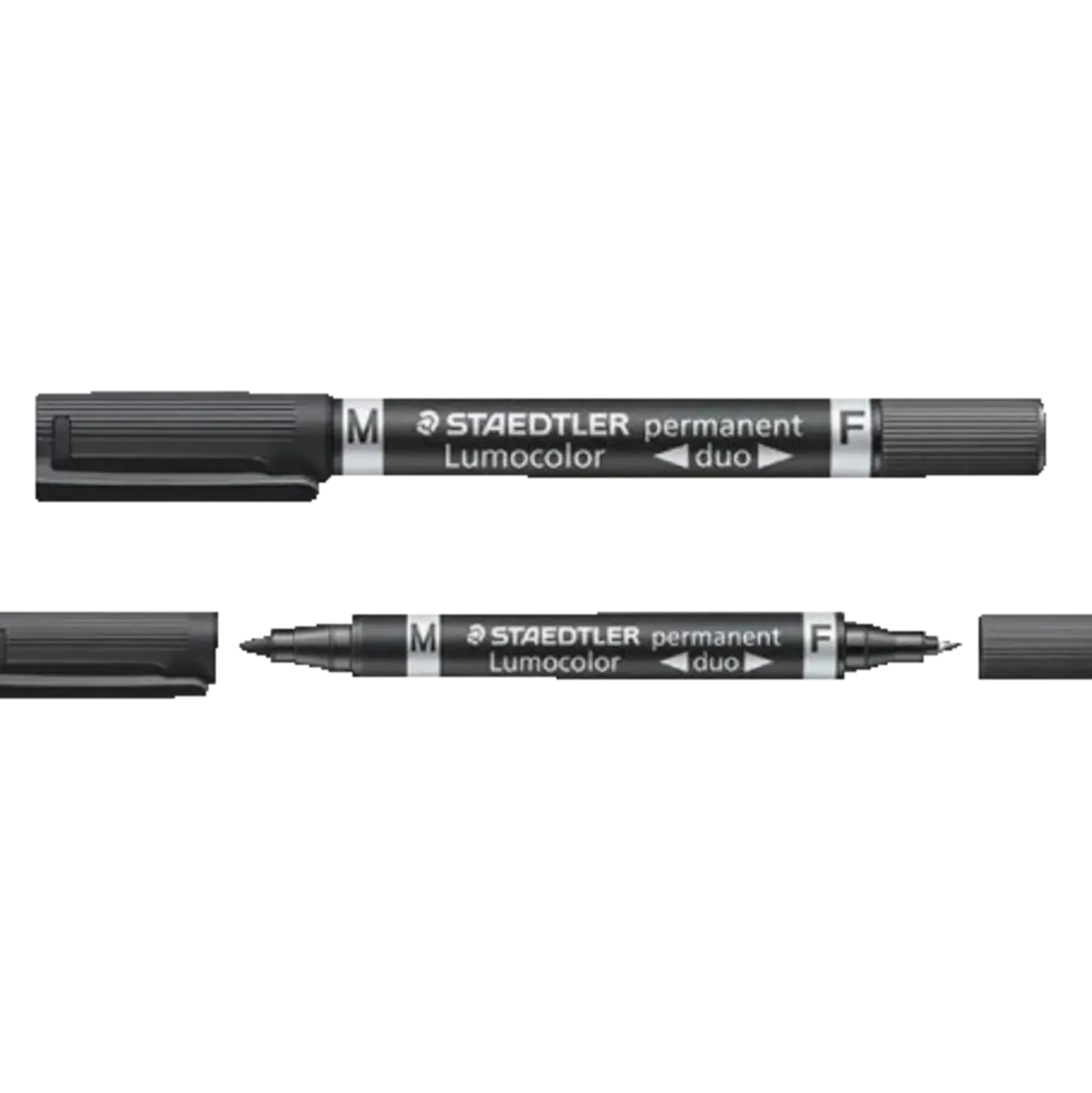 Staedtler permanent marker sort duo fin/mellem