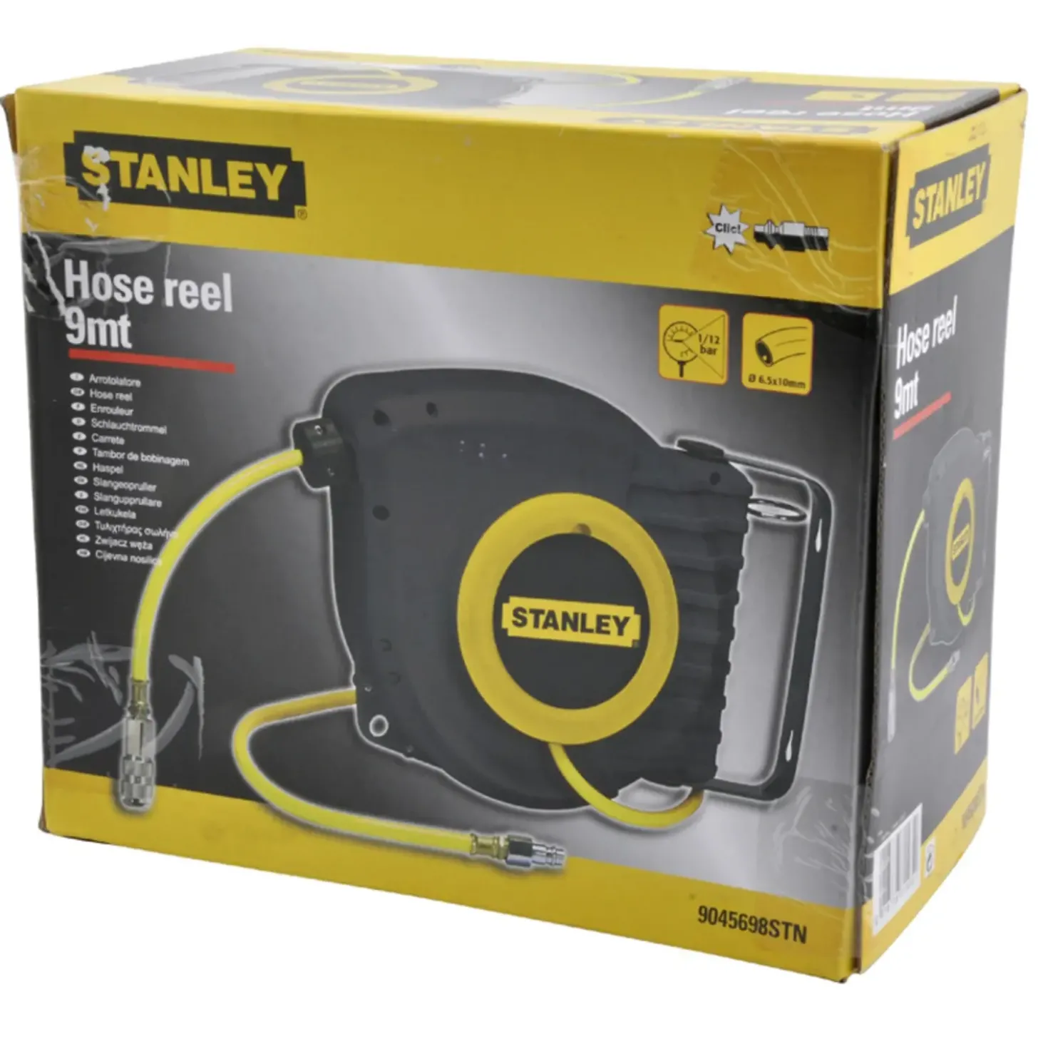 Stanley trykluft slangetromle m/9 meter trykslange
