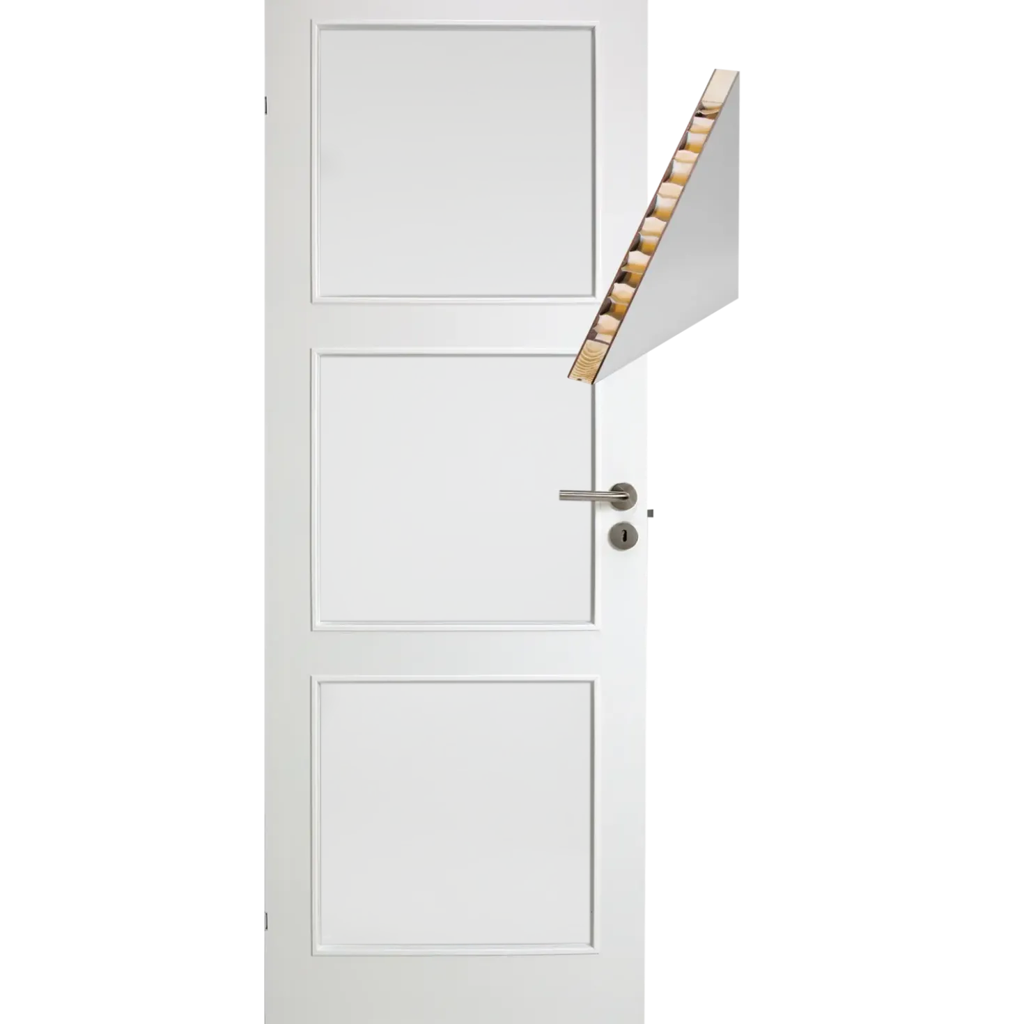 Swedoor Clever-line Easy GW3 m/glas glat hvid 40x825x2040 mm