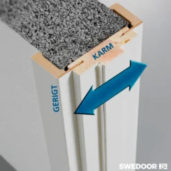 Swedoor Flex gerigtsæt 65 mm glat hvid 686x2089 mm