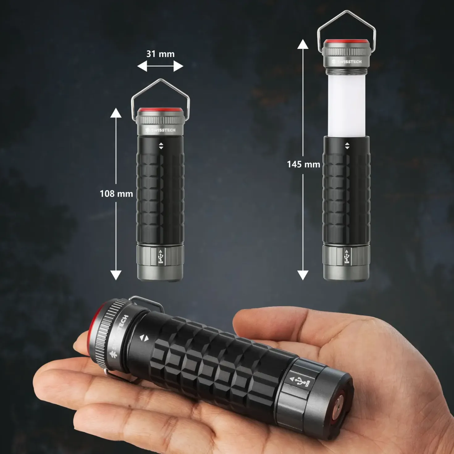 Swisstech Universell multifunktionslygte 450 lumen