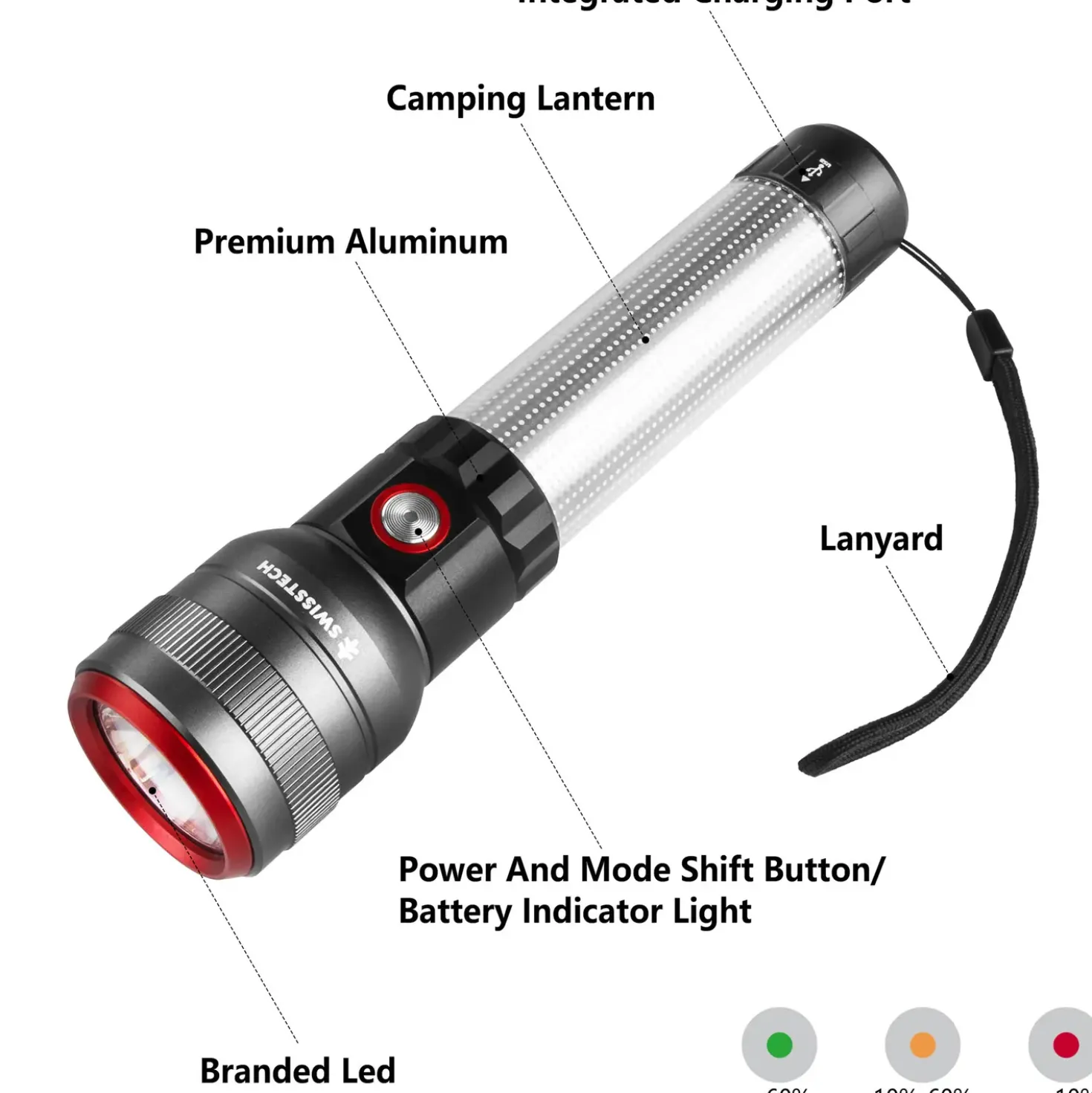 Swisstech Vielseitig multifunktionslygte 120 lumen