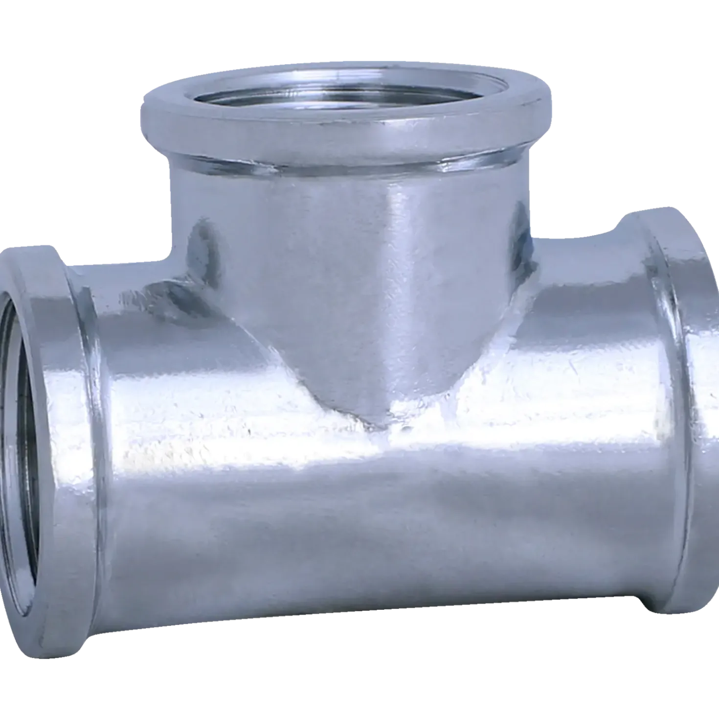 Tee 1/2" krom