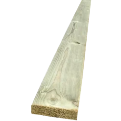 Terrassebrædder GDS glat fyr trykimprægneret 32 x 125 mm L - 390 cm