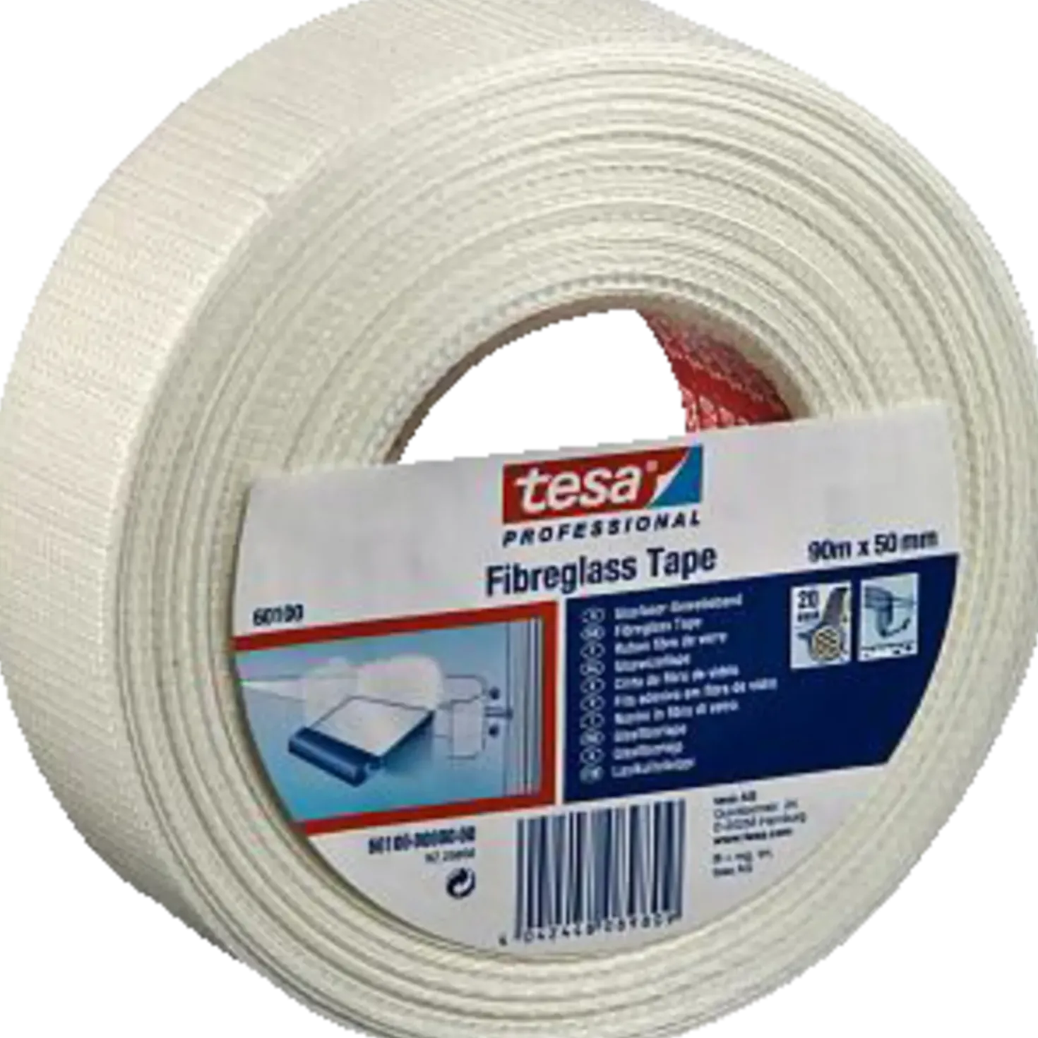 Tesa glasfibervæv/gipstape hvid 45m x 48 mm