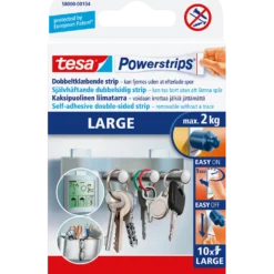 Tesa Powerstrips® Large dobbeltklæbende strips 10 stk