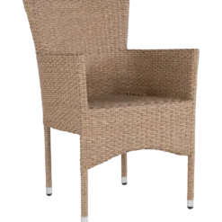 Toscana stabelbar kurvestol stål/PE rattan natur