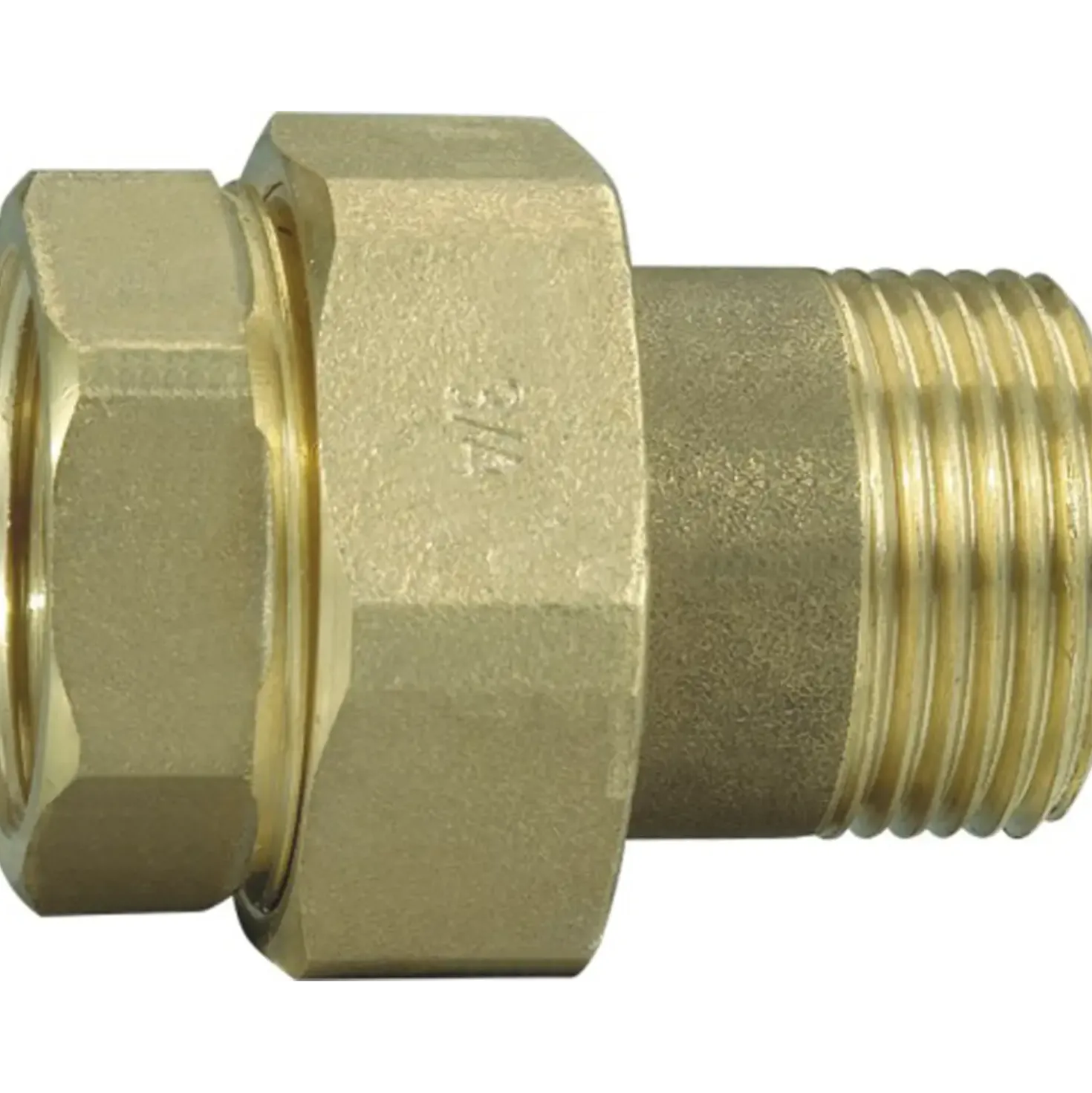 Union 1/2" lige messing