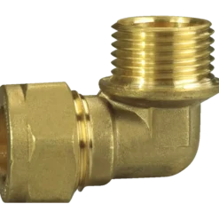 Vinkel klemring 15 mm x1/2" messing