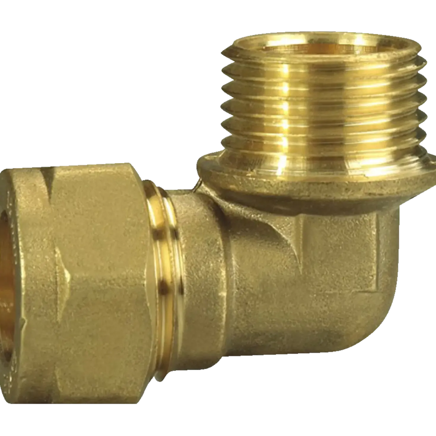 Vinkel klemring 15 mm x1/2" messing