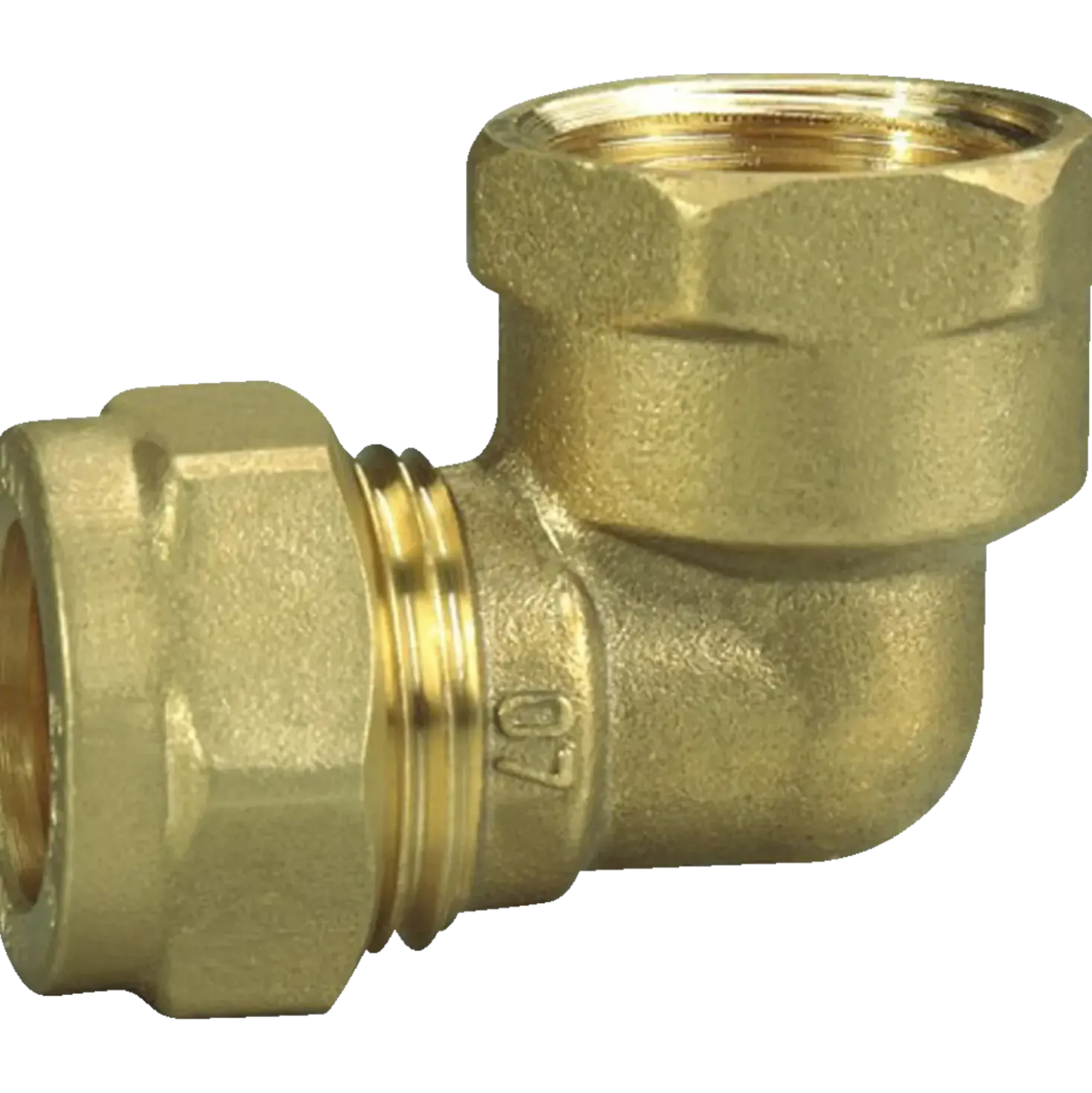 Vinkel klemring 1/2"x15 mm messing