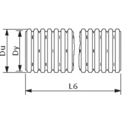 Wavin drænrør korrugerede PVC 50 mm x 50 m